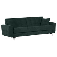 SCHLAFSOFA  in Flachgewebe Dunkelgrün  - Dunkelgrün/Schwarz, KONVENTIONELL, Textil/Metall (230/84/95cm) - Xora