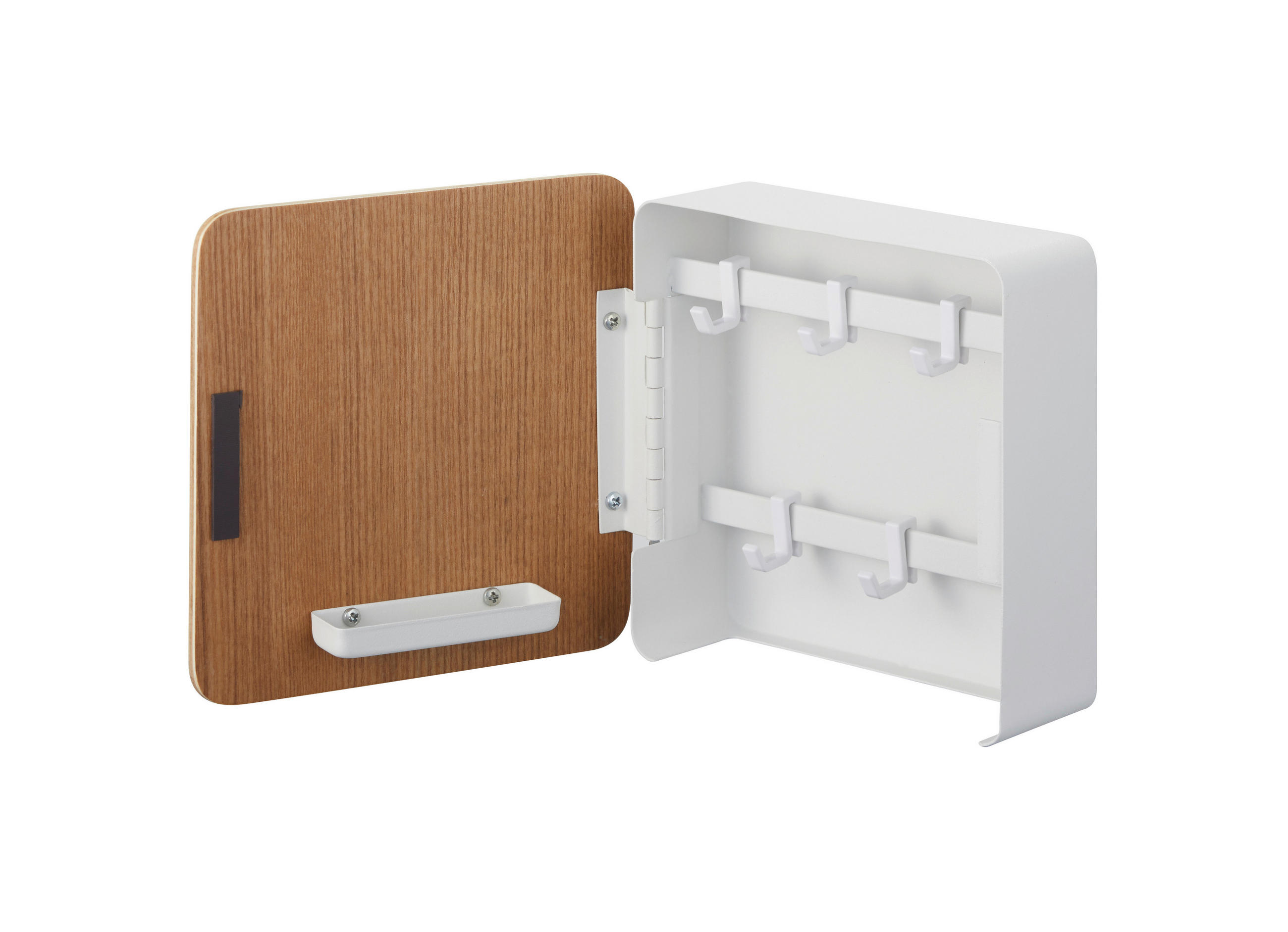 SCHLÜSSELHALTER - Weiss, Basics, Holz/Metall (15,8/5,7/15,8cm)