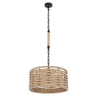 LAMPĂ SUSPENDATĂ 40/156 cm  - maro/negru, Lifestyle, materiale naturale/metal (40/156cm) - Globo