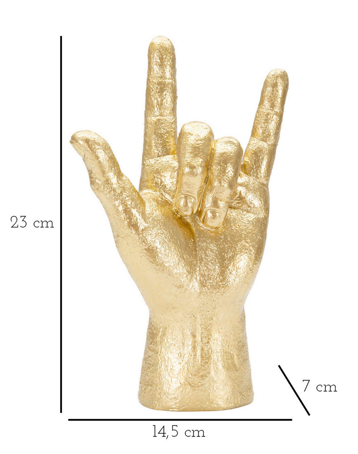 SKULPTUR - Goldfarben, Basics, Kunststoff (14.5/23/7cm)
