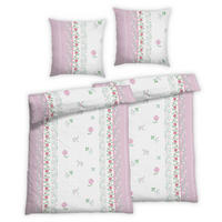 BETTWÄSCHE 4-teilig Seersucker 135/200 cm  - Rosa, Basics, Textil (135/200cm) - Florella