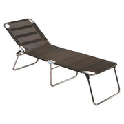 DREIBEINLIEGE Aluminium glatt Schwarz, Alufarben - Schwarz/Alufarben, Basics, Textil/Metall (58/42/190cm) - Jan Kurtz