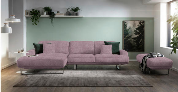 ECKSOFA in Webstoff Flieder 184/304 cm - Flieder, Design, Textil/Metall (184/304cm) - Dieter Knoll