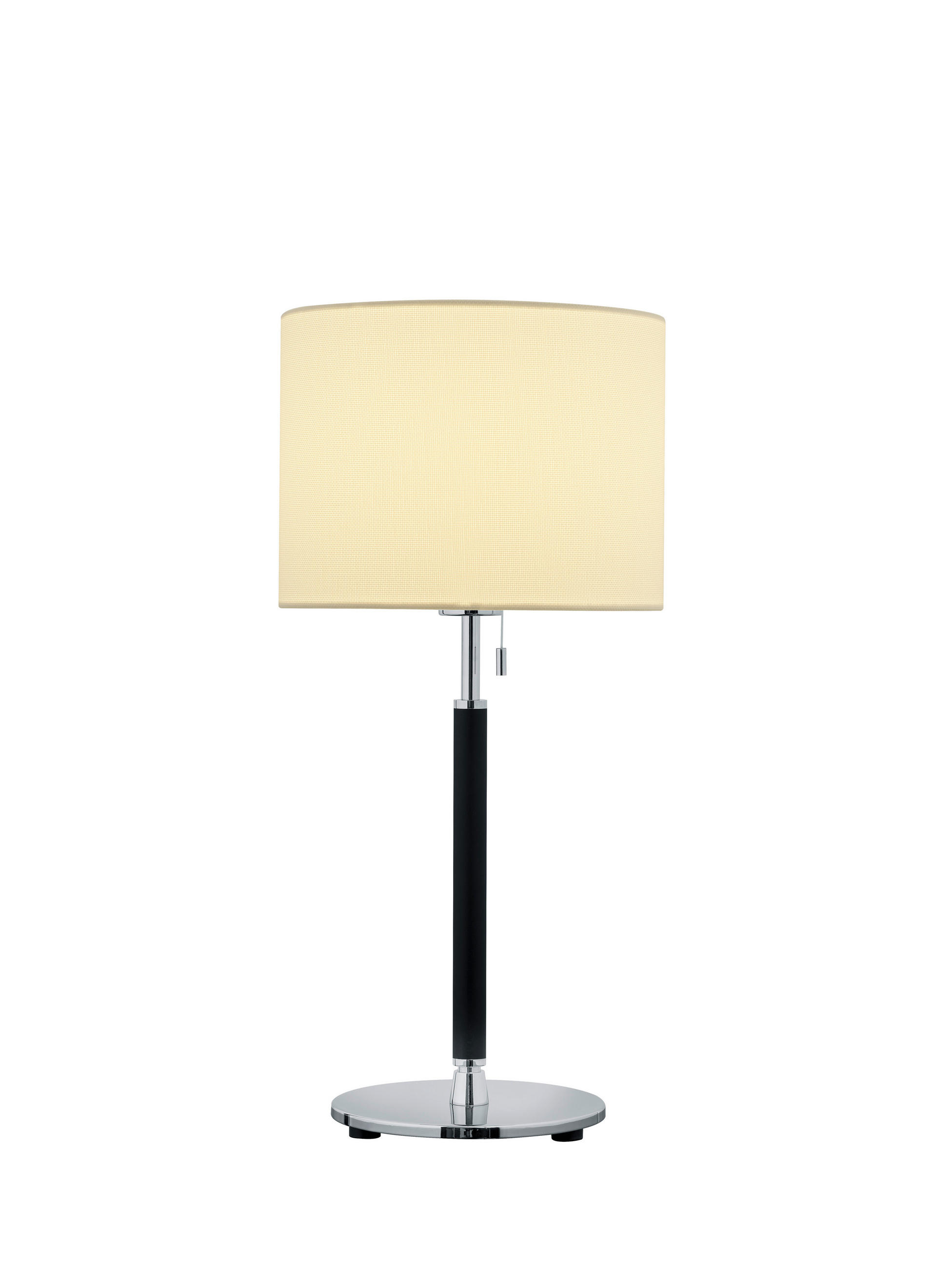 TISCHLEUCHTE   - Chromfarben/Schwarz, Design, Textil/Metall (53cm) - Hell