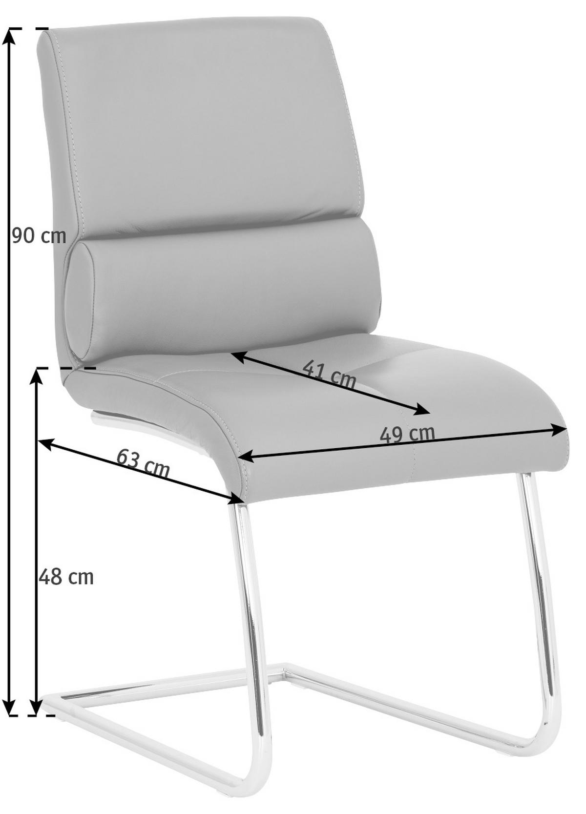 STOLICA  svijetlo smeđa  koža, metal      - svijetlo smeđa/boje kroma, Design, koža/metal (49/90/63cm) - Joop!