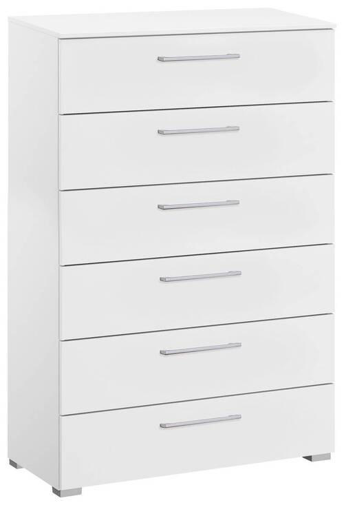 KOMMODE 80/119/42 cm  in Weiss  - Weiss/Silberfarben, Design, Holzwerkstoff/Kunststoff (80/119/42cm) - Novel