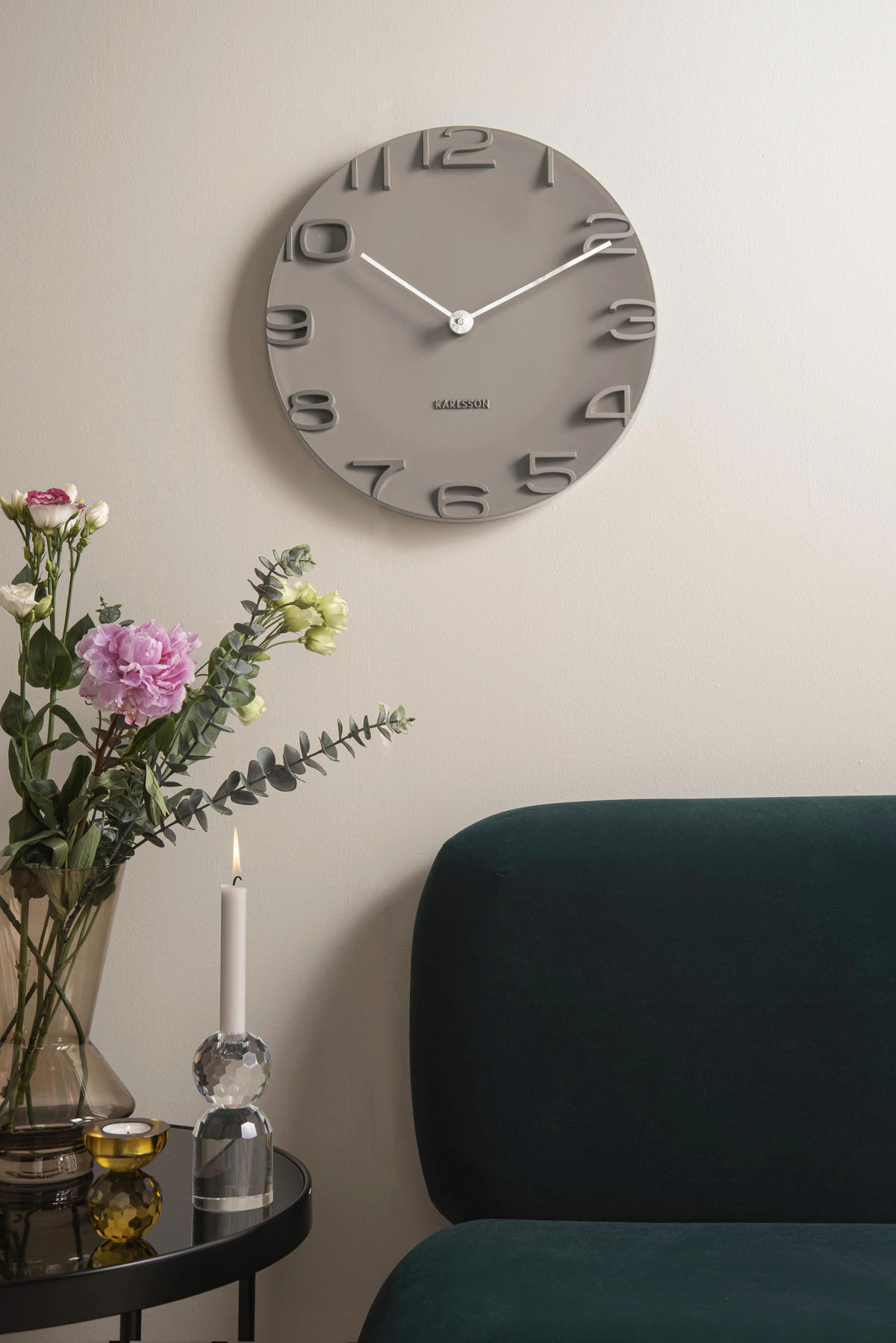 WANDUHR Grau 42/42/5 cm  - Grau, Basics, Kunststoff (42/42/5cm) - Karlsson