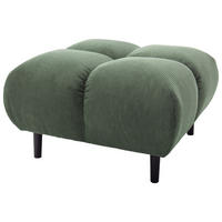 HOCKER Cord Olivgrün  - Schwarz/Olivgrün, MODERN, Holz/Textil (73/41/73cm) - Pure Home Lifestyle