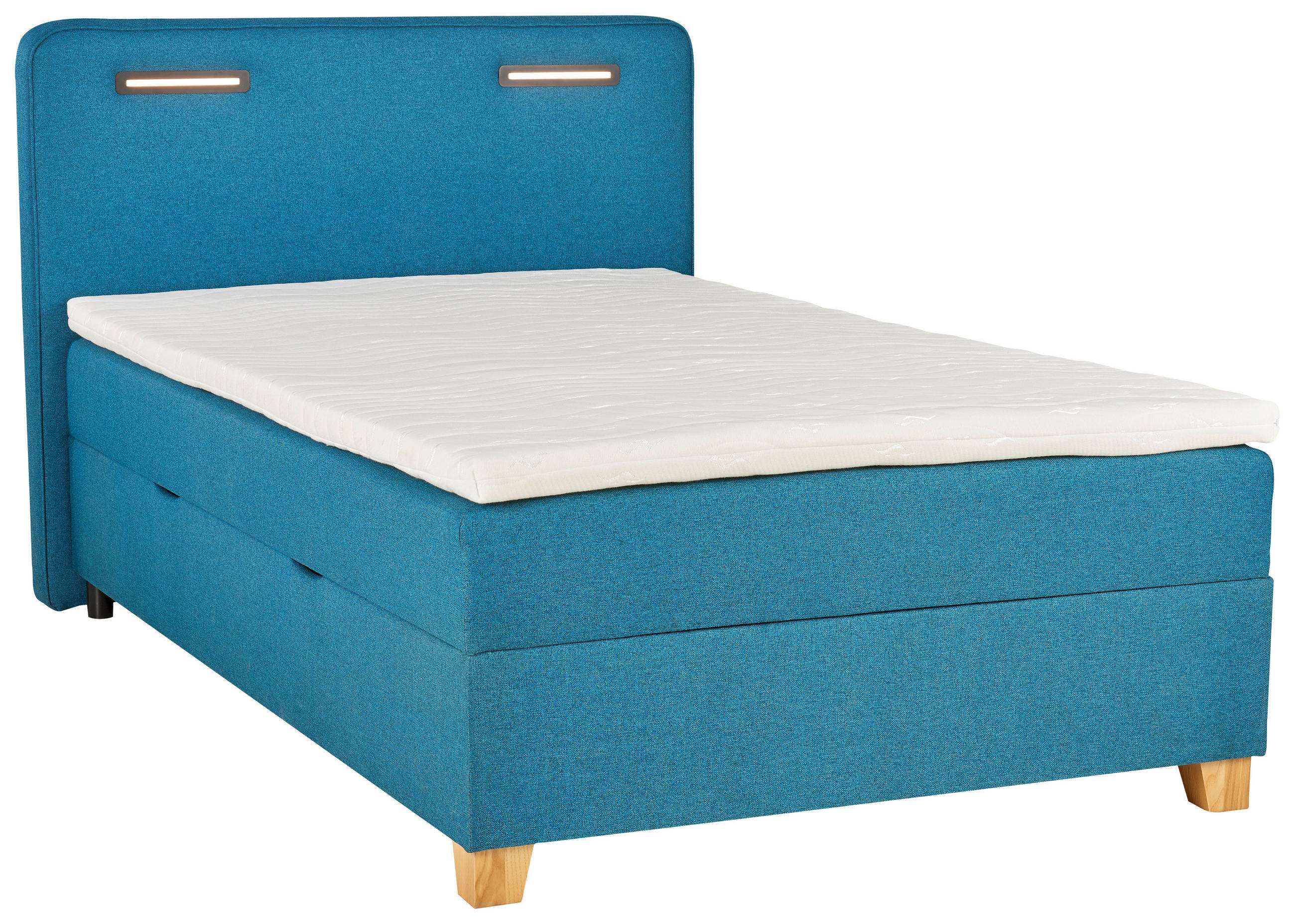 BOXBETT 120/200 cm  in Türkis  - Türkis, KONVENTIONELL, Holz/Textil (120/200cm) - Moderano