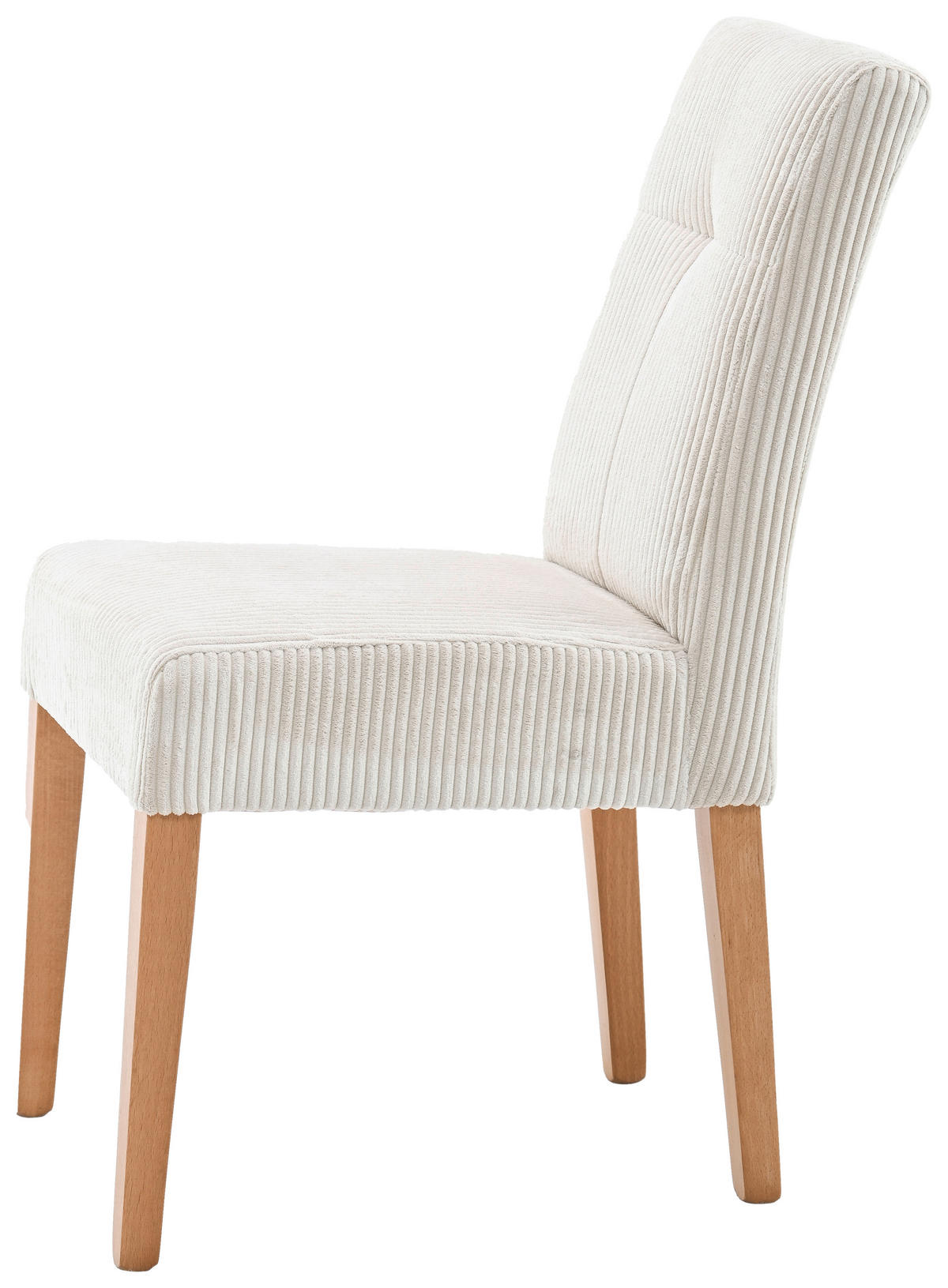 STUHL Cord Beige, Buchefarben Buche massiv  - Beige/Buchefarben, KONVENTIONELL, Holz/Textil (46,5/91/65cm) - home24