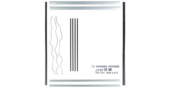 MONTAGEPAKET   - Schwarz, KONVENTIONELL, Kunststoff/Metall (180/210cm) - Hom`in