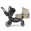 GESCHWISTERWAGEN  Zoom  Beige  - Beige/Schwarz, Basics, Textil/Metall (121/60/111cm) - ABC Design