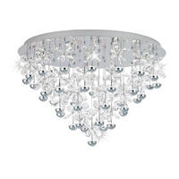 LED-DECKENLEUCHTE 78/52,5 cm   - Chromfarben, KONVENTIONELL, Glas/Metall (78/52,5cm) - Eglo