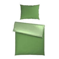BETTWÄSCHESET Satin 160/210 cm  65 cm/100 cm  - Hellgrün, Textil (160/210cm) - Bio:Vio