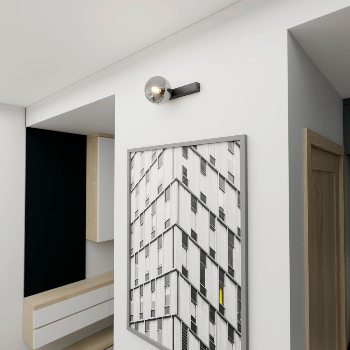 DECKENLEUCHTE 30/14/17 cm  - Schwarz, LIFESTYLE, Glas/Metall (30/14/17cm)