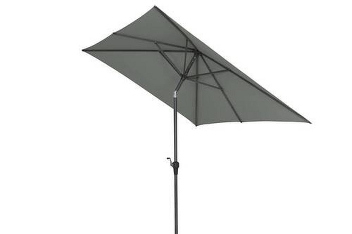 SONNENSCHIRM  250/200 cm  - Anthrazit/Olivgrün, KONVENTIONELL, Textil/Metall (250/200cm) - Siena Garden