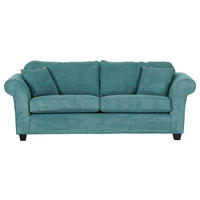 3-SITZER-SOFA in Cord Petrol  - Dunkelbraun/Petrol, KONVENTIONELL, Holz/Textil (215/70/90cm) - home24