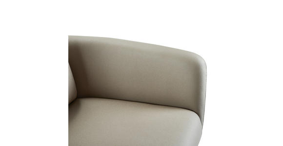 ARMLEHNSTUHL in Eisen Mikrofaser - Taupe/Schwarz, Design, Textil/Metall (62/89,5/65cm) - Novel