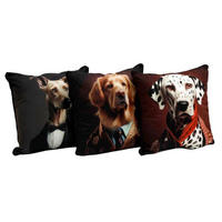 Pernă Canapea  - albastru/cafeniu, Basics, textil (45/45/15cm)