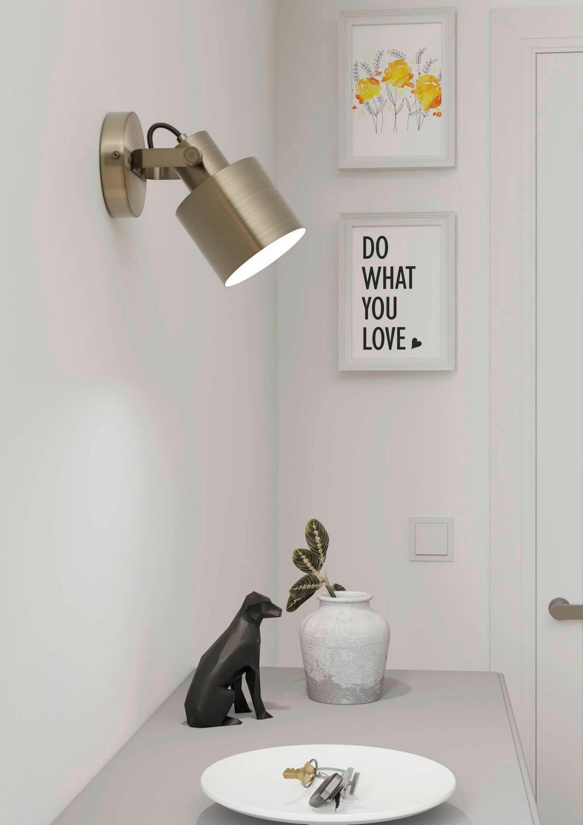 STRAHLER 18,5/11/21 cm   - Goldfarben/Creme, Design, Metall (18,5/11/21cm) - Eglo