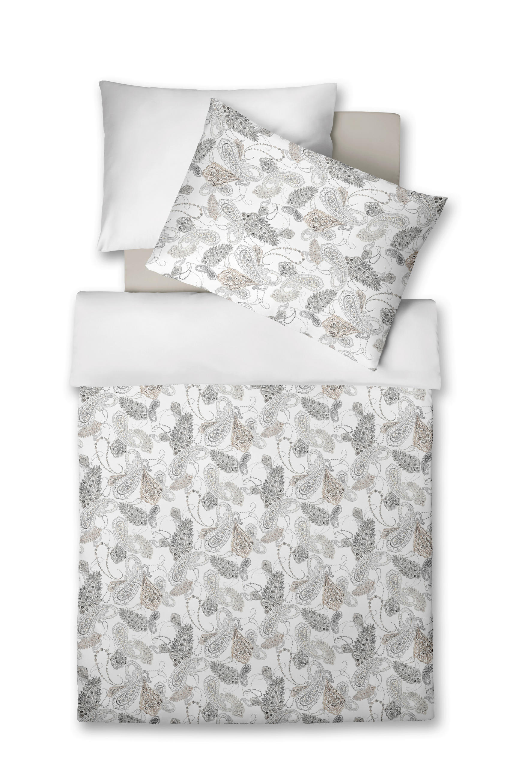BETTWÄSCHE 2-teilig 140/220 cm  - Taupe, Basics, Textil (140/220cm) - Fleuresse