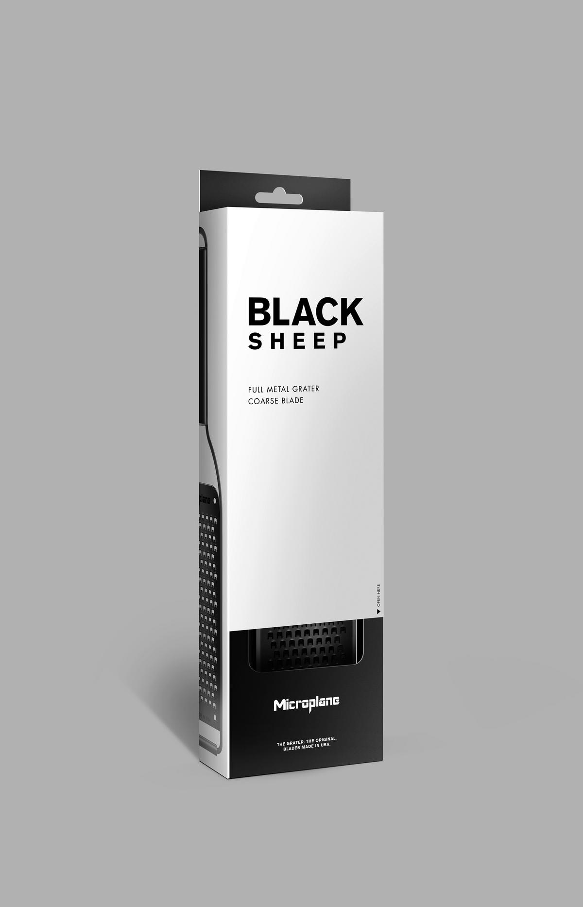 STRGALNIK  BLACK SHEEP       30/6,8/1,5 cm            - črna, Basics, kovina (30/6,8/1,5cm) - MICROPLANE