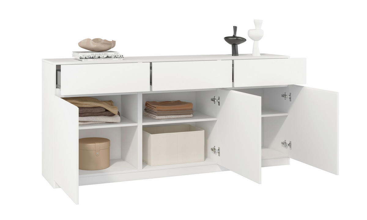 SIDEBOARD Bern  in 180/82,5/40 cm  - Weiß, Design, Holzwerkstoff (180/82,5/40cm) - MID.YOU