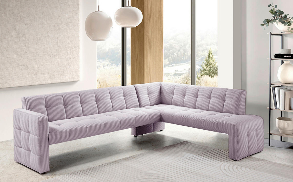 ECKBANK 265/197 cm  in Lila  - Lila/Schwarz, MODERN, Holz/Holzwerkstoff (265/197cm) - Livetastic