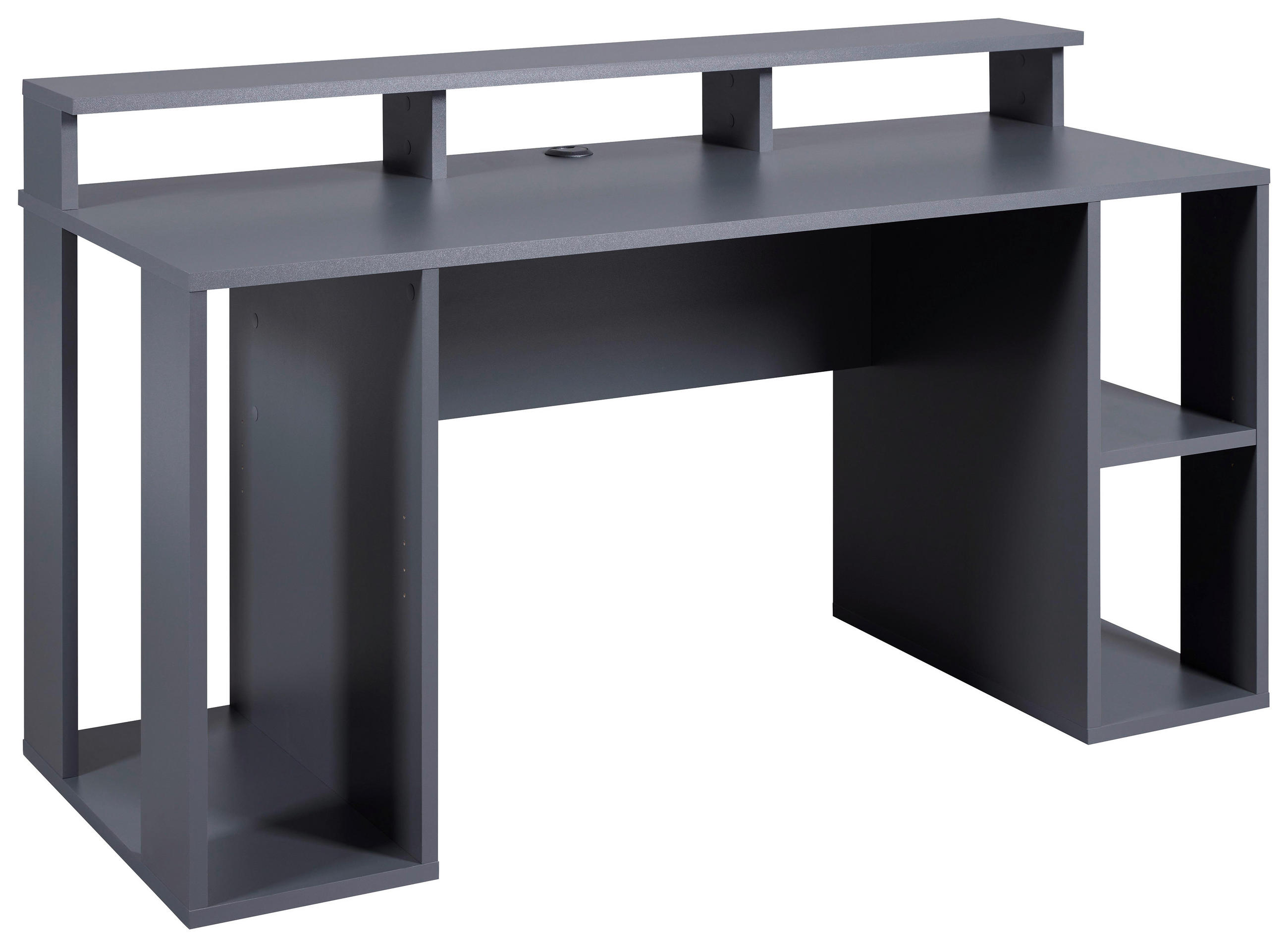 SCHREIBTISCH 160/91/76,5 cm  in Anthrazit  - Anthrazit, KONVENTIONELL, Holzwerkstoff (160/91/76,5cm) - Boxxx