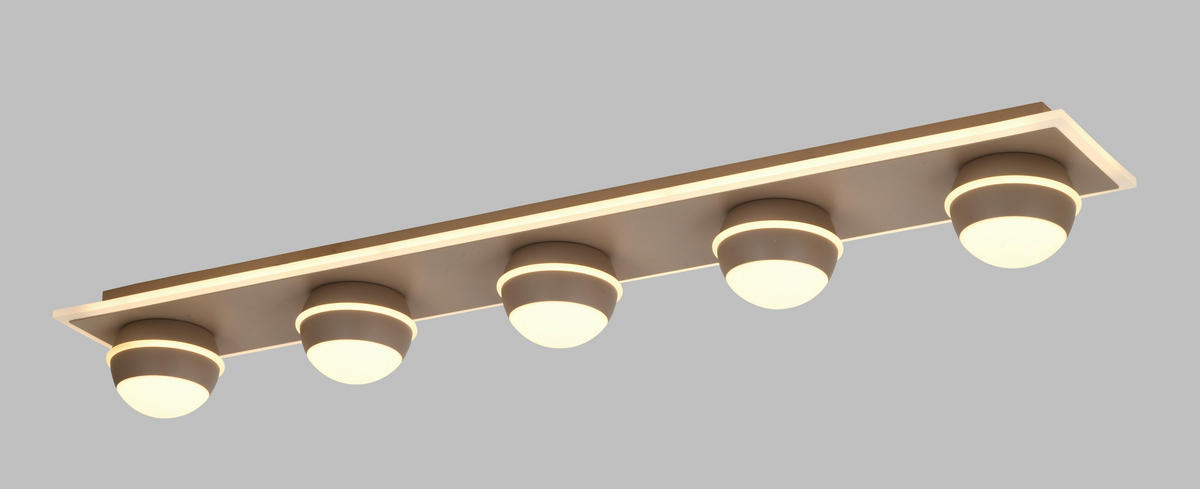 LED-DECKENLEUCHTE Biarritz 99/15/12,5 cm  - Schwarzchrom, Design, Kunststoff/Metall (99/15/12,5cm)