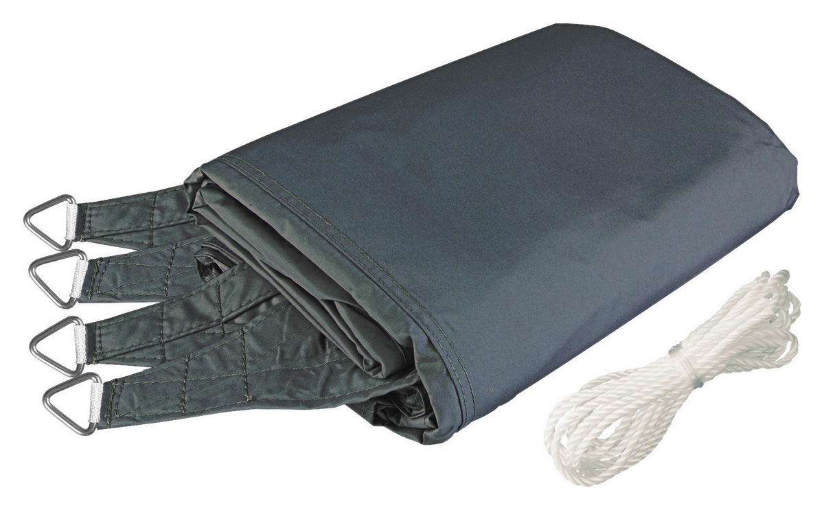 ZAHRADNÍ PLACHTA PROTI SLUNCI 400/400 cm - antracitová, Basics, plast (400/400cm)