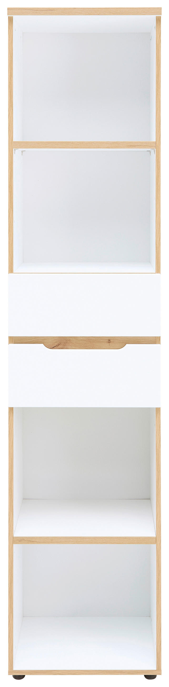 AKTENREGAL 45/197/38 cm  - Weiss/Schwarz, Konventionell, Holzwerkstoff/Kunststoff (45/197/38cm) - MID.YOU