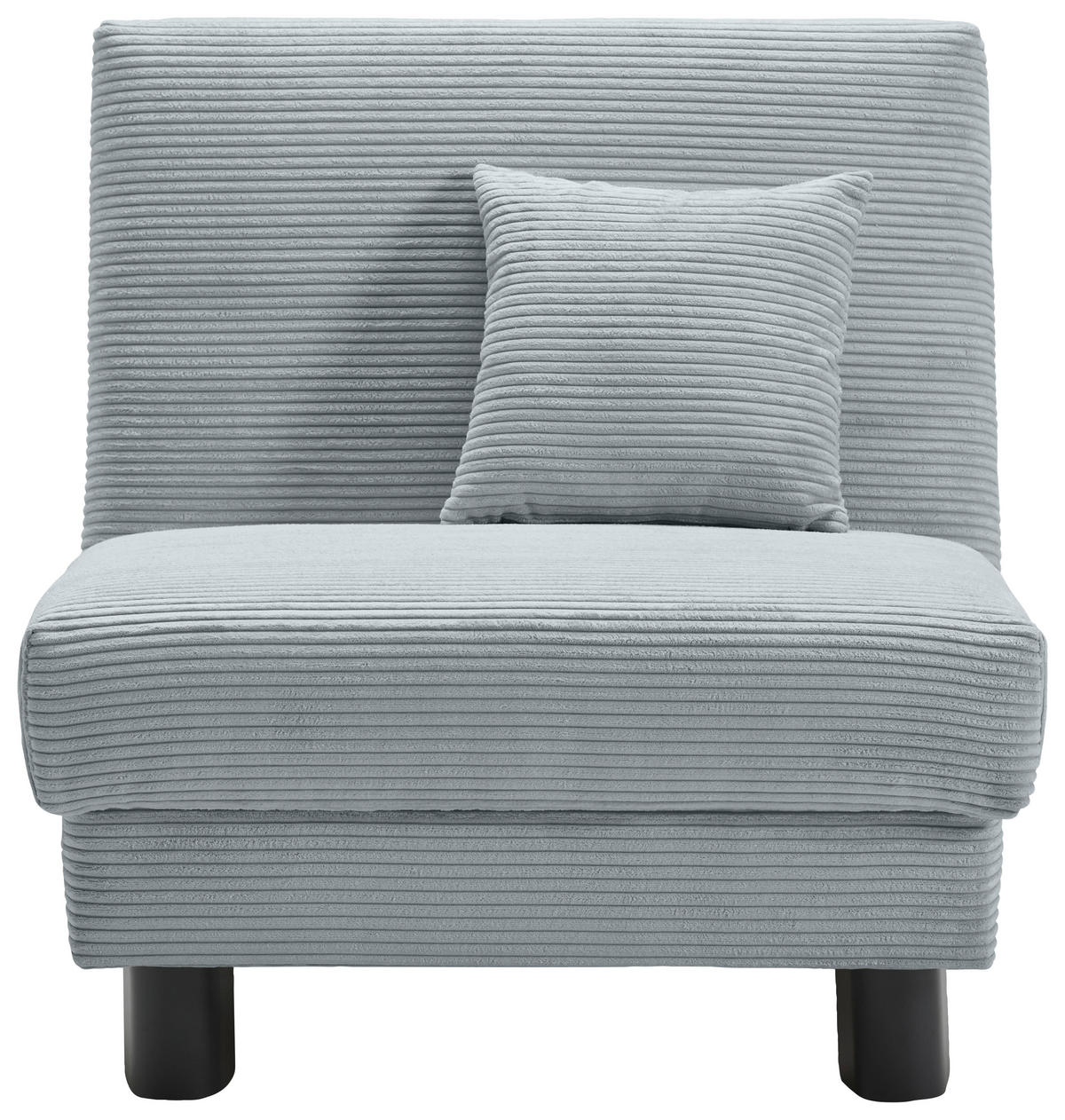 SCHLAFSESSEL Cord Hellblau    - Schwarz/Hellblau, Design, Textil/Metall (85/85/100cm) - Carryhome