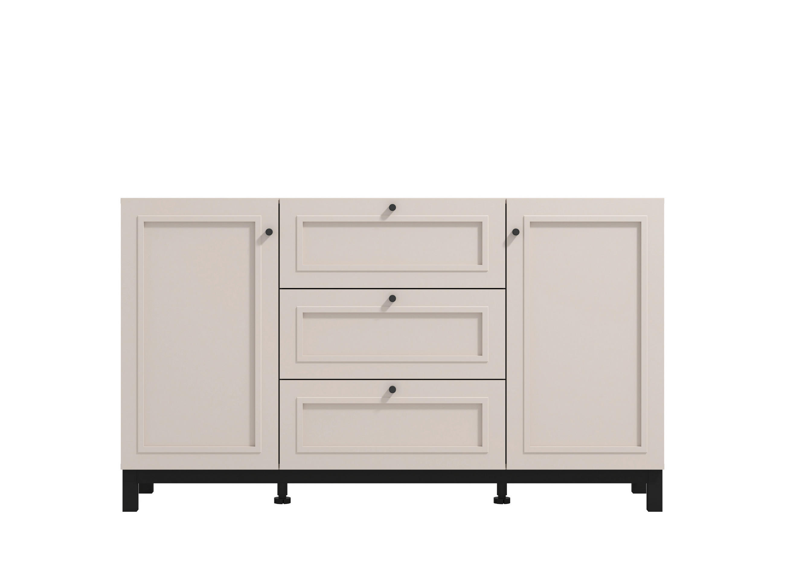 KOMÓD 154/89/42 cm  - kasmír, Basics, faalapú anyag (154/89/42cm) - Ti'me