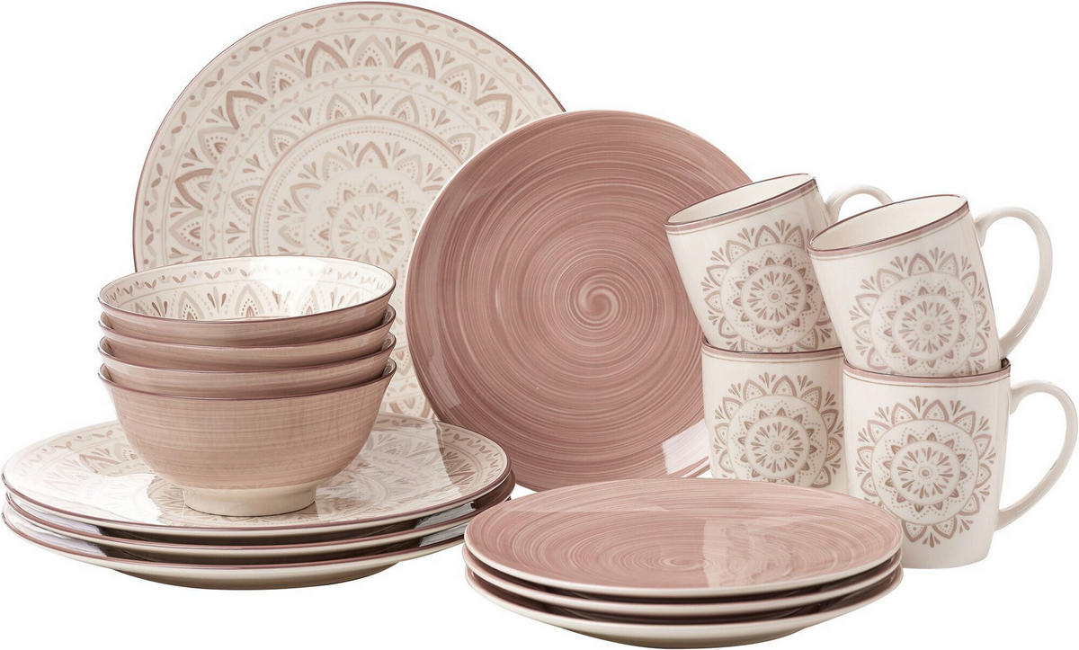 SERVICIU DE MASĂ COMPLET 16 piese  - maro/crem, Konventionell, ceramică (41/39/34cm) - Ritzenhoff Breker