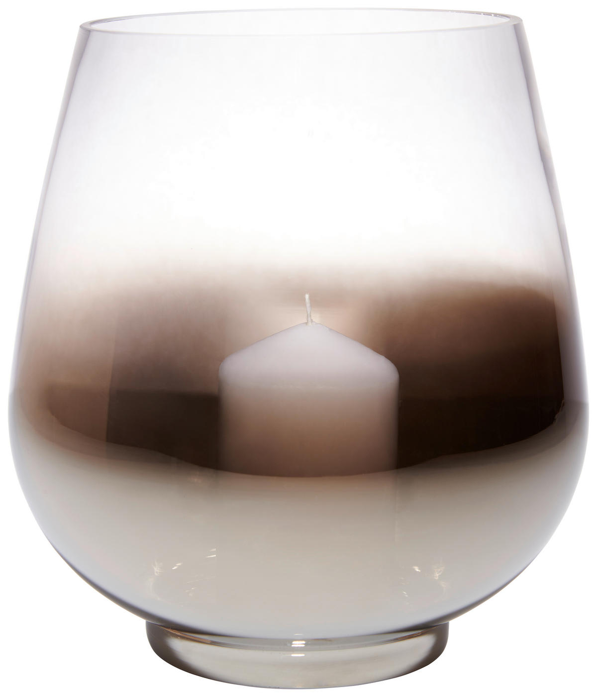 WINDLICHT - Silberfarben, Trend, Glas (20cm)