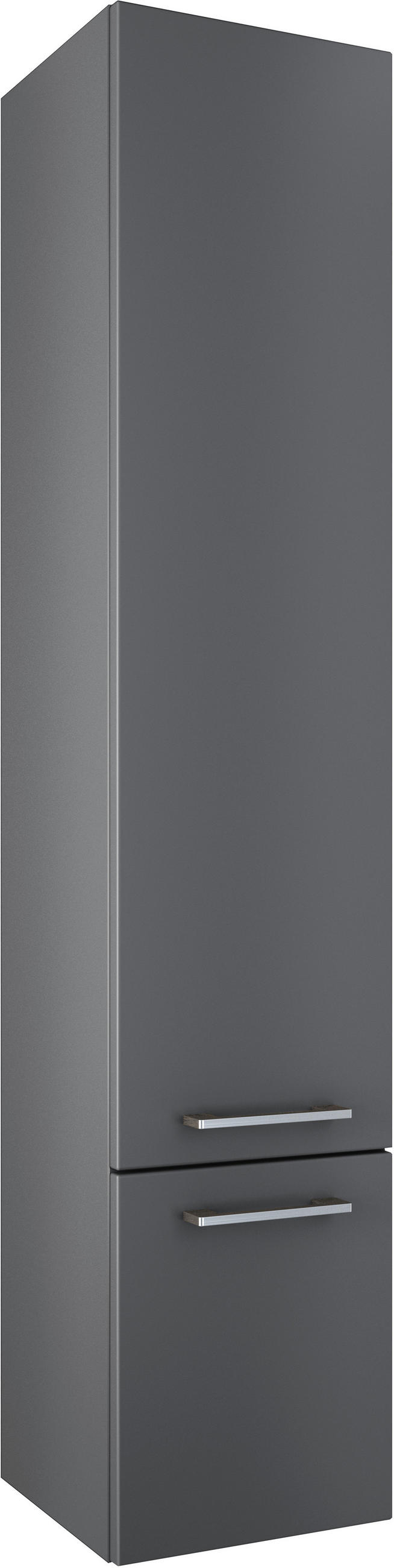 HOCHSCHRANK 35/168/35 cm  - Chromfarben/Grau, Basics, Glas/Holzwerkstoff (35/168/35cm)