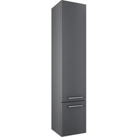 HOCHSCHRANK 35/168/35 cm  - Chromfarben/Grau, Basics, Glas/Holzwerkstoff (35/168/35cm)