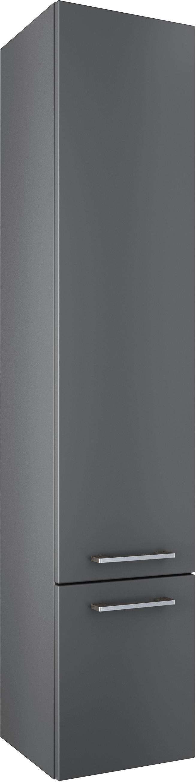 HOCHSCHRANK 35/168/35 cm  - Chromfarben/Grau, Basics, Glas/Holzwerkstoff (35/168/35cm)