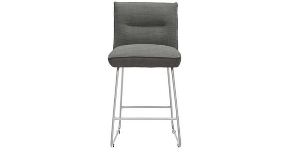 TRESENSTUHL in Grau, Edelstahlfarben, Dunkelgrau - Edelstahlfarben/Dunkelgrau, Design, Textil/Metall (48/92/54cm) - Dieter Knoll