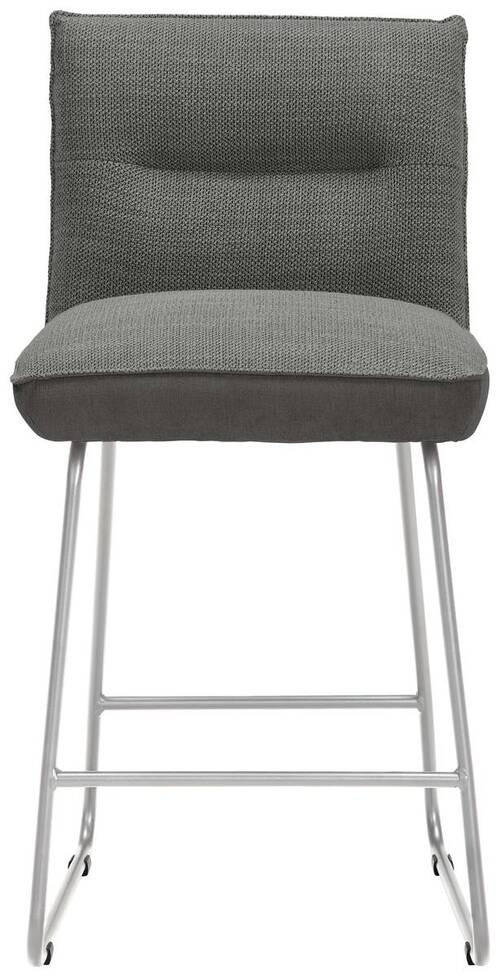 TRESENSTUHL Flachgewebe Grau, Edelstahlfarben, Dunkelgrau Stahl Stoffauswahl, Typenauswahl, Gestellauswahl  - Edelstahlfarben/Dunkelgrau, Design, Textil/Metall (48/92/54cm) - Dieter Knoll