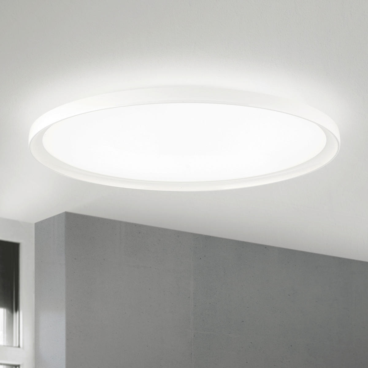 LED-DECKENLEUCHTE Gamma 60/6,0 cm   - Weiß, Basics, Kunststoff/Metall (60/6,0cm)