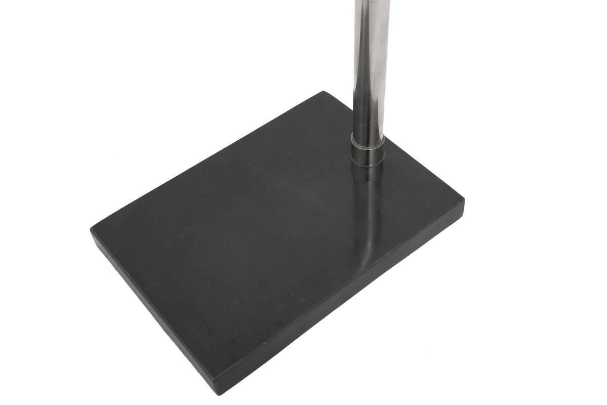 STEHLEUCHTE - Silberfarben/Schwarz, Trend, Kunststoff/Stein (58/138/18cm) - Kayoom