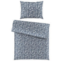 BETTWÄSCHESET Satin 160/210/0 cm  65 cm/100 cm  - Blau/Weiss, Basics, Textil (160/210/0cm) - Novel