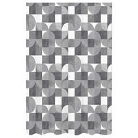 DUSCHDRAPERI 180/200 cm  - vit/grå, Design, textil (180/200cm)