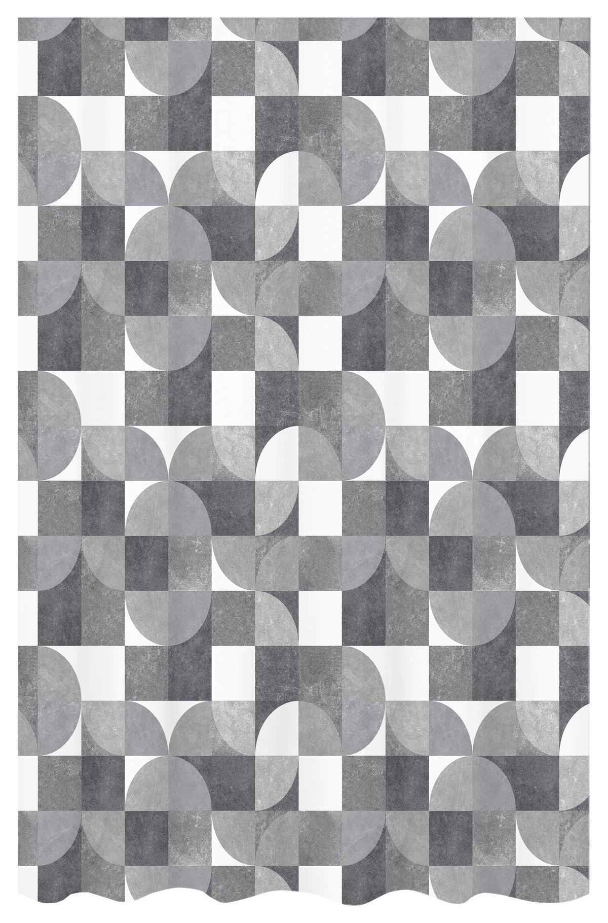 DUSCHDRAPERI 180/200 cm  - vit/grå, Design, textil (180/200cm)