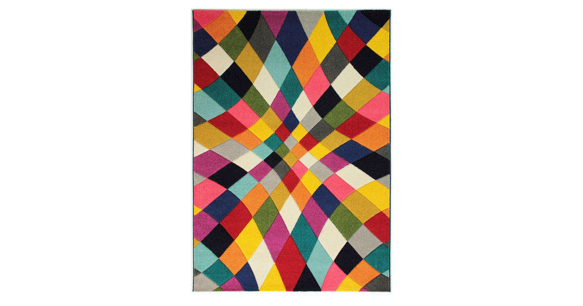 Teppich gewebt rechteckig 170x120 cm Multicolor