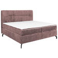 BOXSPRINGBETT 160/200 cm  in Altrosa  - Schwarz/Altrosa, Design, Textil/Metall (160/200cm) - Esposa