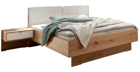 BETTANLAGE 180/200 cm in Champagner, Eiche Bianco - Eiche Bianco/Champagner, KONVENTIONELL, Holz/Holzwerkstoff (180/200cm) - Venda