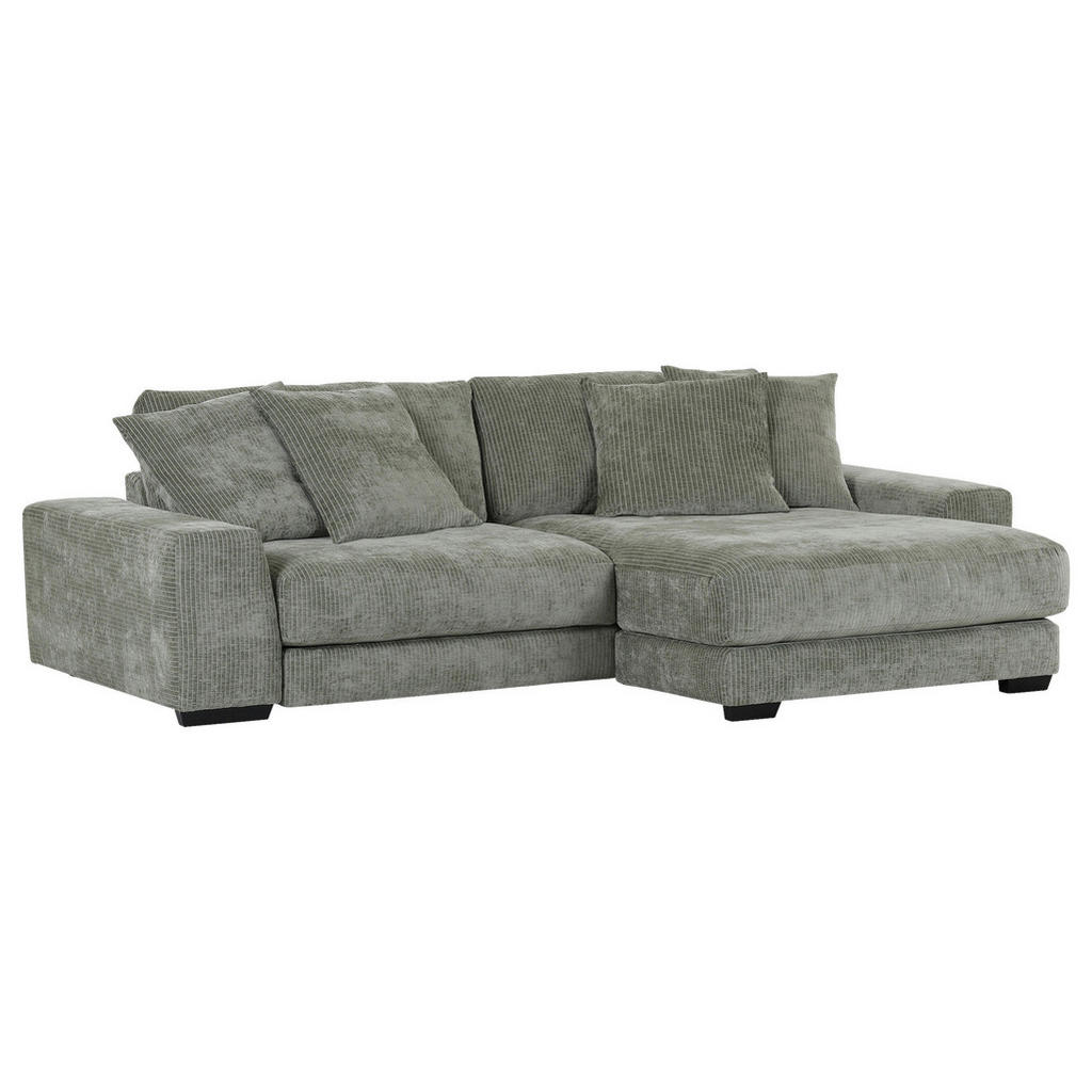 Thumbnail - Carryhome Ecksofa, Olivgrün, Textil, Buche, massiv, 3-Sitzer, Füllung: Polyetherschaumkern, seitenverkehrt montierbar, L...